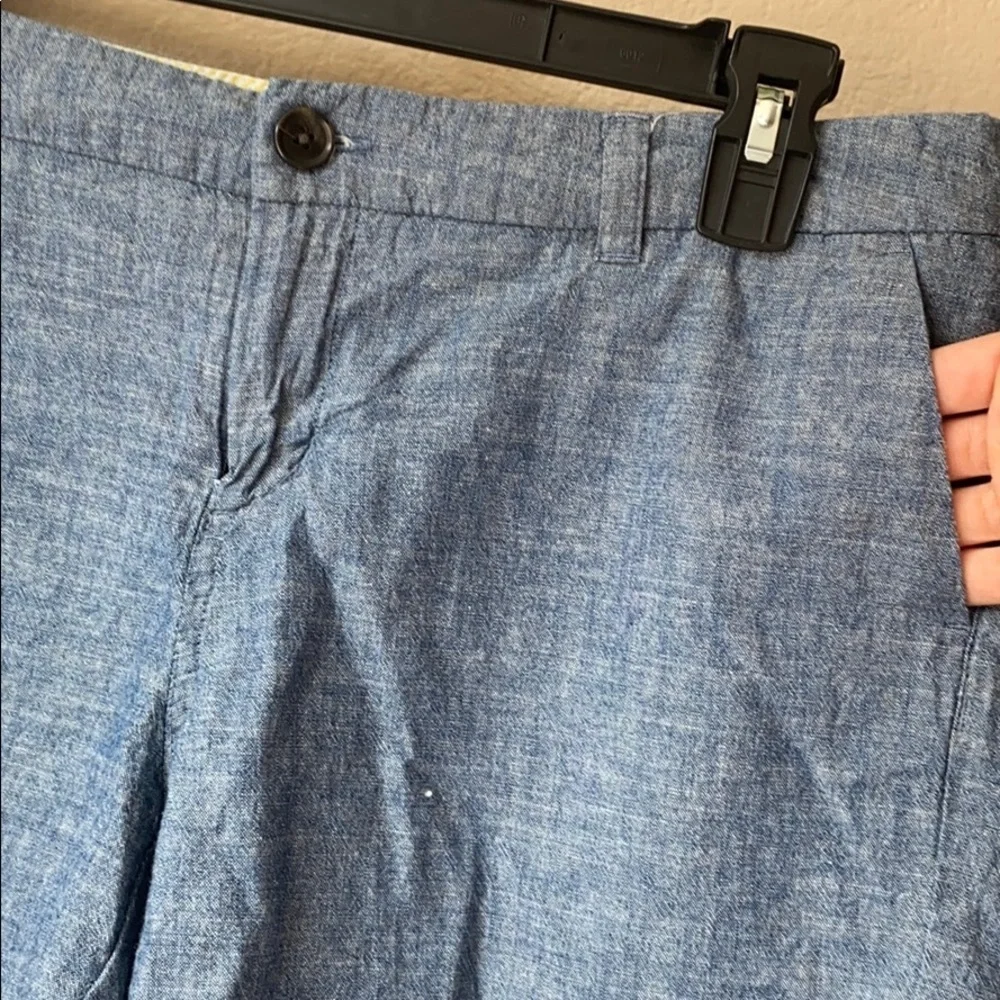 Merona Target Blue Chambray Denim Jean Prep Shorts 6 - Picture 4 of 9